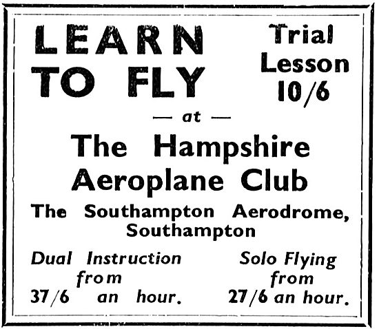 Learn To Fly At The The Hampshire Aeroplane Club                 