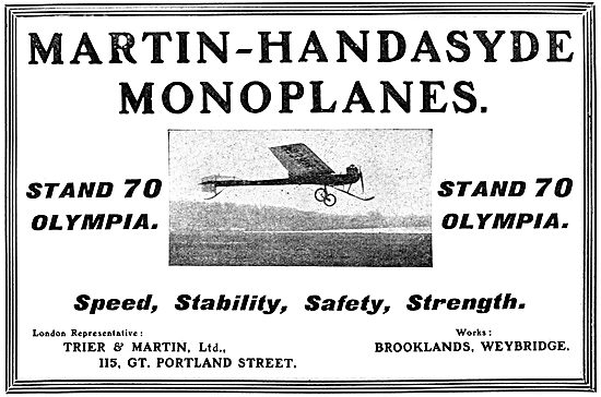 Martin-Handasyde Aircraft - Martin-Handasyde Monoplane 1911      