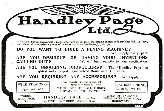 Handley Page Aeronautical Experts: Aeroplanes & Accessories      