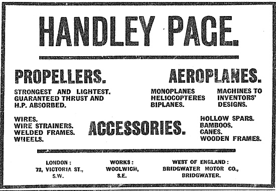 Handley Page Propellers, Aero Supplies & Accessories             