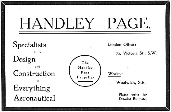 Handley Page Specialists In Aeronautical Design And Construction 