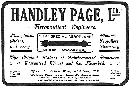 Handley Page - Aeronautical Engineers                            