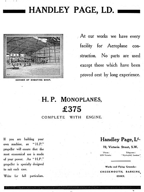 Handley Page Aircraft.                                           