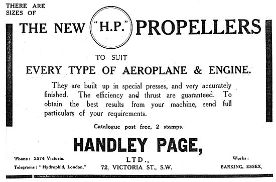 Handley Page Propellers                                          