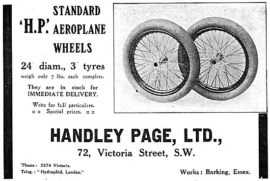 Handley Page Aeroplane Wheels                                    
