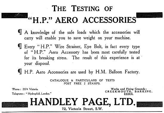 Handley Page Aircraft Accessories                                