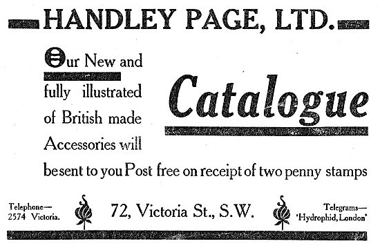 Send For The New Handley Page Aviation Accessories Catalogue     