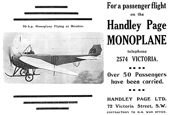 Handley Page Monoplane 1912                                      