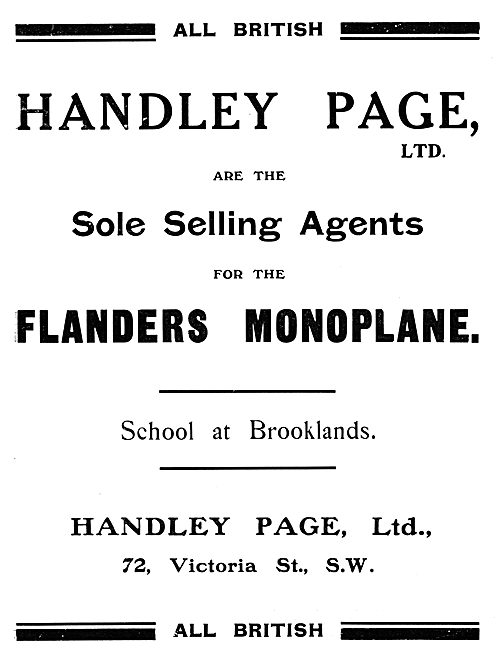 Handley Page Flanders Monoplane                                  