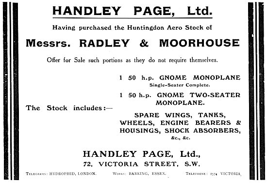 Handley Page Aircraft, Flying School & Accessories               