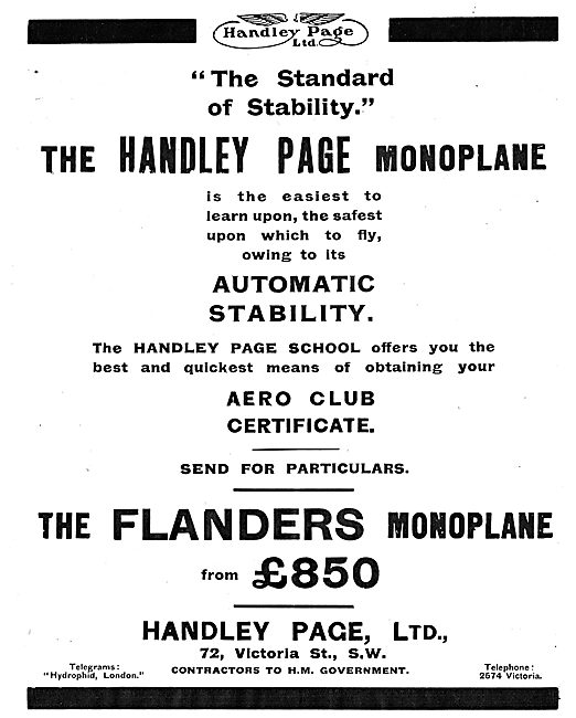 The Handley Page Monoplane Is Stable & Easy To Learn On          