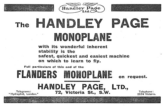 The Handley Page Monoplane Has Wonderful Inherent Stability      