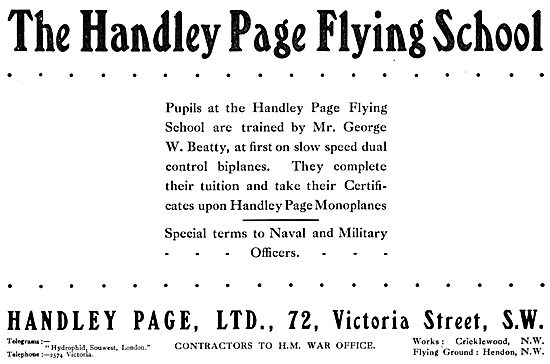 Handley Page Flying School - Beatty                              