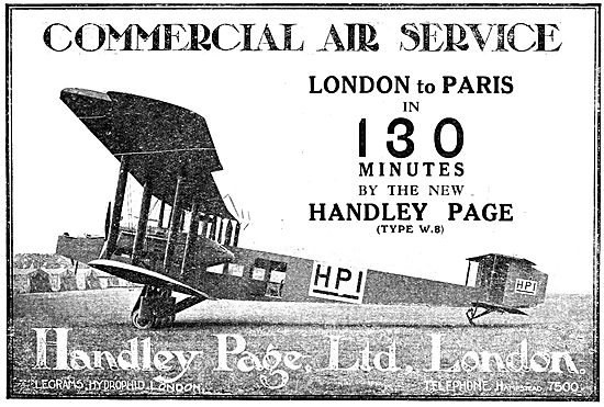 Handley Page Commercial Air Service - HP1 Type W8                