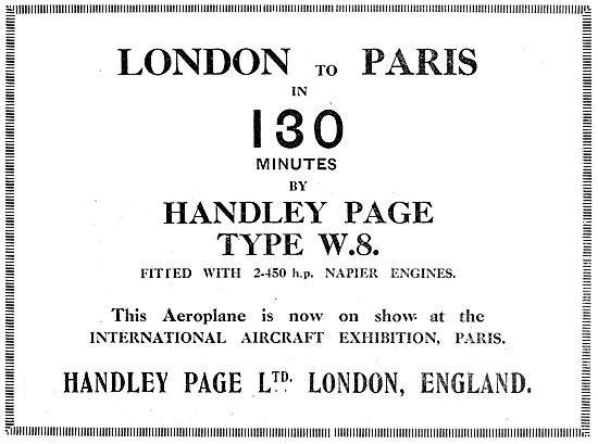 Handley Page Commercial Air Service - Type W8                    