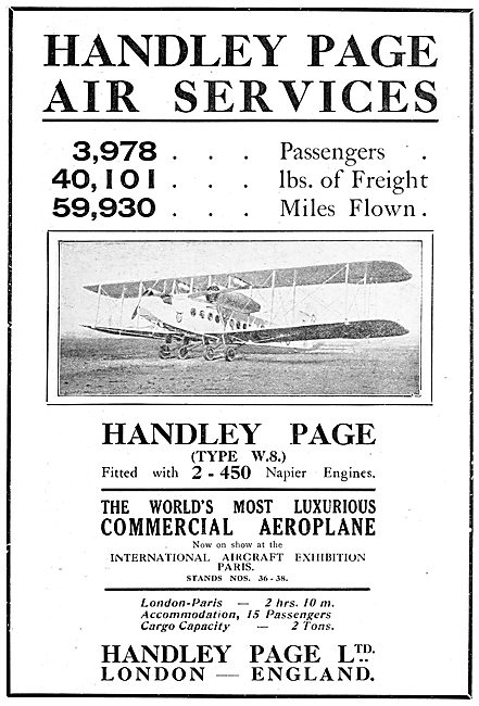 Handley Page Commercial Air Service - Type W8                    