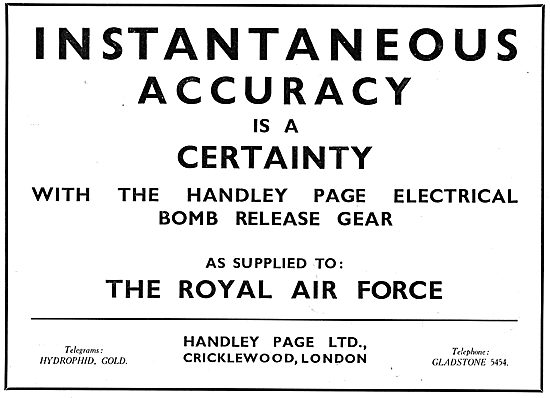 Handley Page Electrical Bomb Release Gear                        