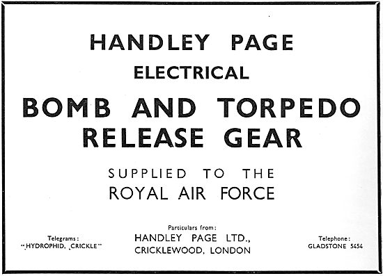 Handley Page Electrical Bomb & Torpedo Release Gear              