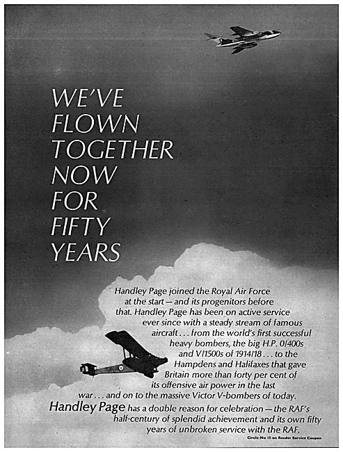 Handley Page - RAF 50 Years                                      