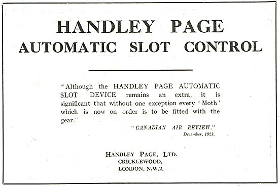 Handley Page Automatic Slot Control: Canadian Air Review         