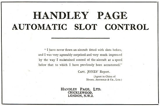 Handley Page Automatic Slot Control: Capt Jones Review           