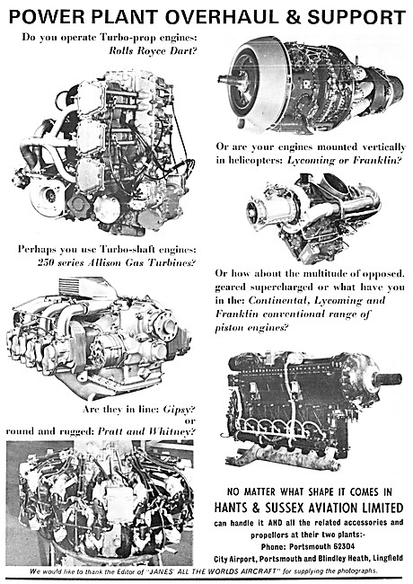 Hants & Sussex Aviation - Aero Engine Maintenance & Overhauls    