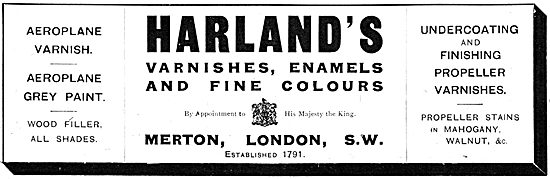 Harlands Varnishes & Enamels For Aircraft                        