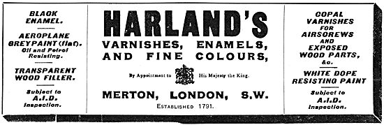 Harlands Varnishes & Enamels For Aircraft                        