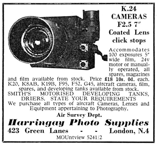 Harringay K.24 Air Cameras                                       