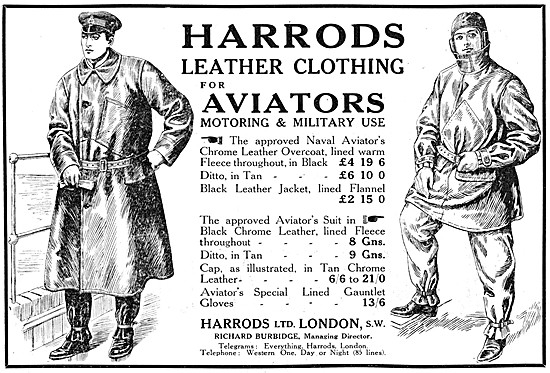 Harrods Leather Clothing For Aviators                            