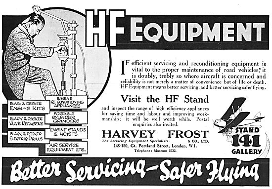 Harvey Frost Aircraft Servicing Tools & Equipment 1929           