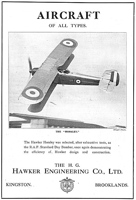 Hawker Horsley Day Bomber Aircraft                               