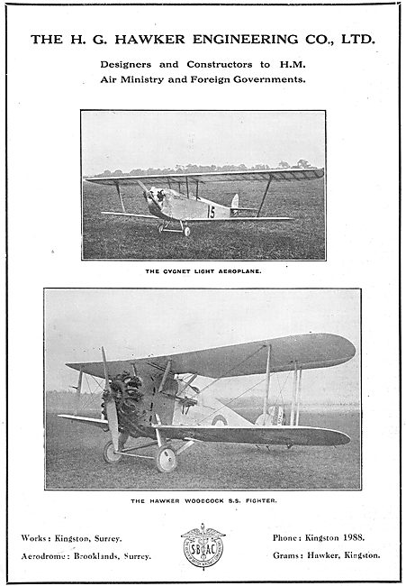 Hawker Cygnet Light Aeroplane                                    