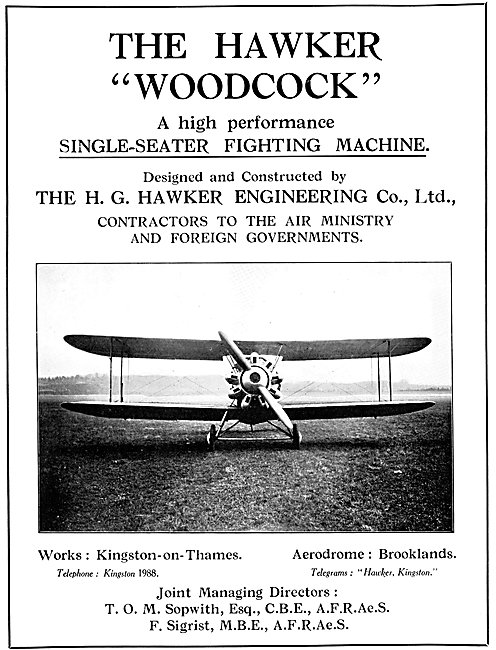 Hawker Woodcock 1925                                             