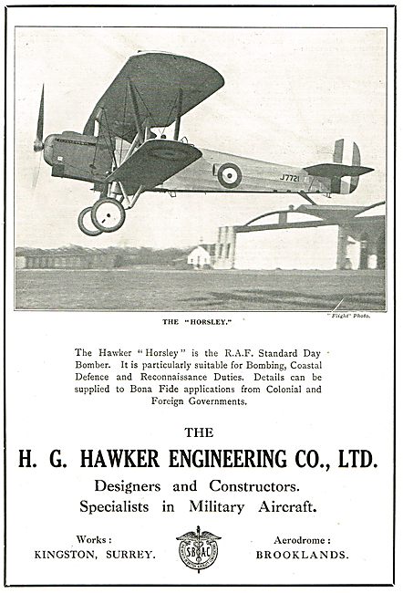 Hawker Horsley Day Bomber J7721                                  