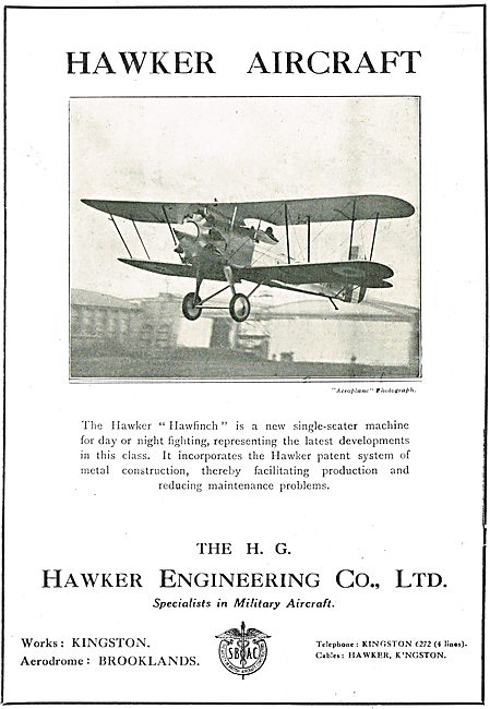 Hawker Hawfinch Day Or Night Fighter Aircraft                    
