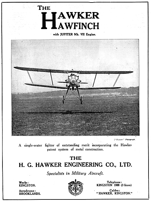 Hawker Hawfinch 1929                                             