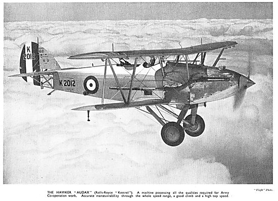Hawker Audax Army Co-Operation Aircraft                          