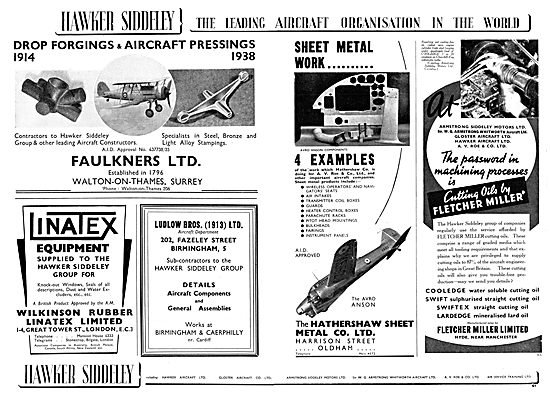 Hawker Siddeley : Faulkeners Ltd : Wilkinson Rubber Linatex Ltd  