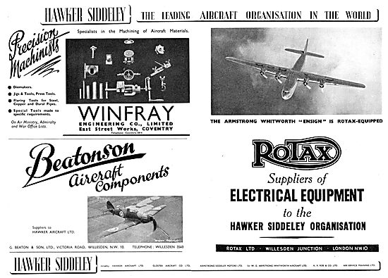 Hawker Siddeley : Winfray Engineering Co Ltd                     