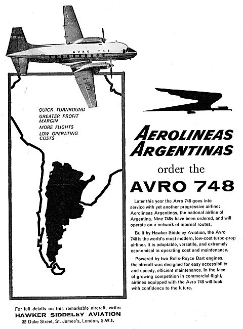 Hawker Siddeley Avro 748: Aerolineas Argentinas                  