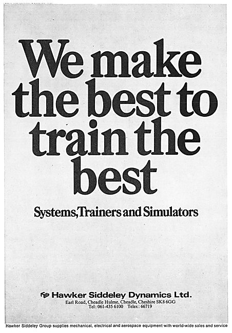 Hawker Siddeley Flight Simulators & Procedures Trainers          