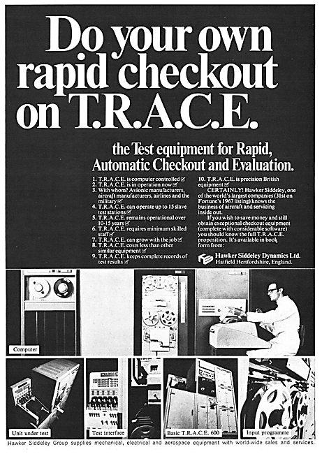 Hawker Siddeley TRACE System Monitoring & Testing                