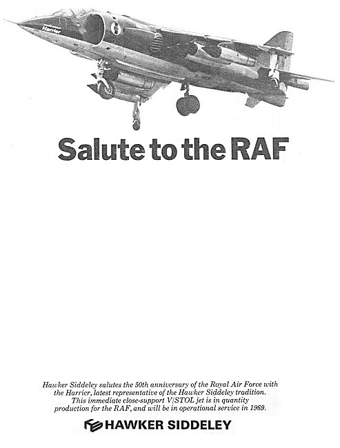 Hawker Siddeley Salute To The RAF. (50th Anniversary)            