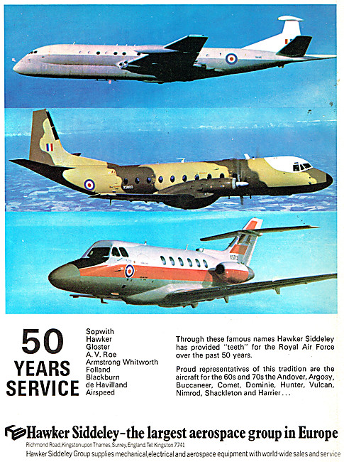 Hawker Siddeley RAF Aircraft - Nimrod - Andover - Dominie        