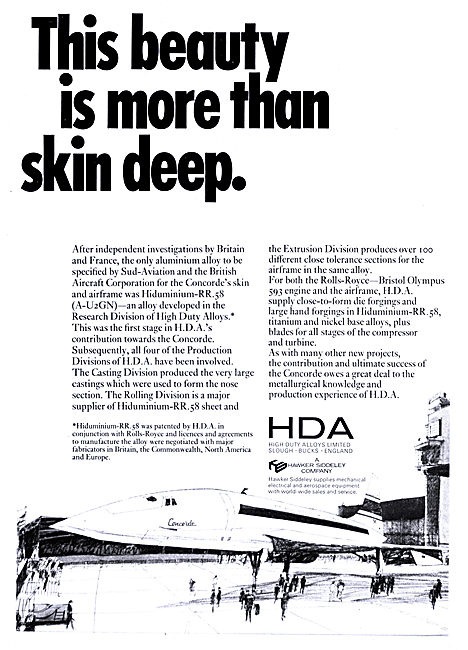 Hawker Siddeley - High Duty Alloys HDA                           