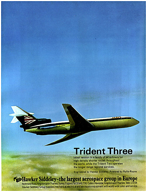 Hawker Siddeley Trident Three                                    