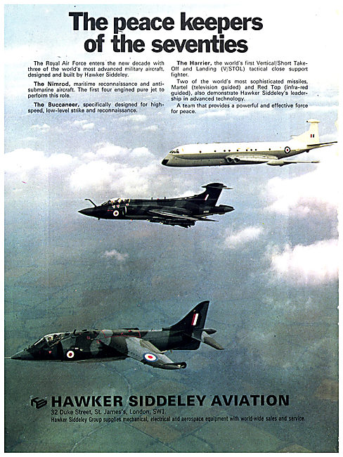 Hawker Siddeley Military Aircraft 1970                           