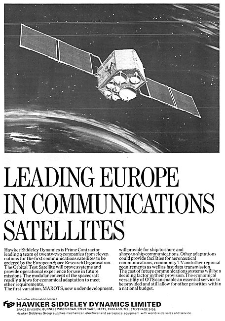 Hawker Siddeley Dynamics Satellites                              
