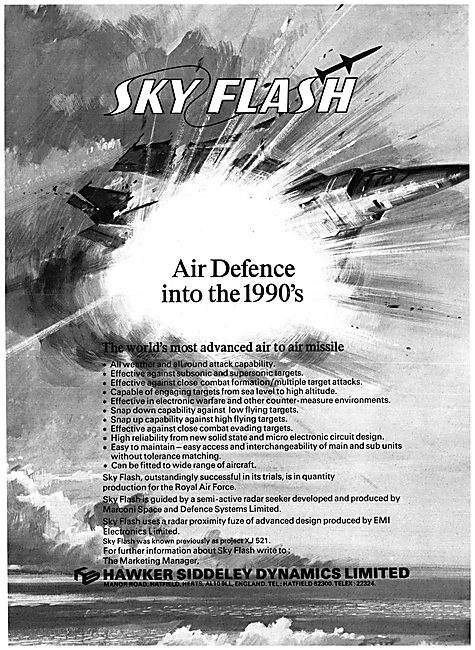 Hawker Siddeley Sky Flash Missile                                